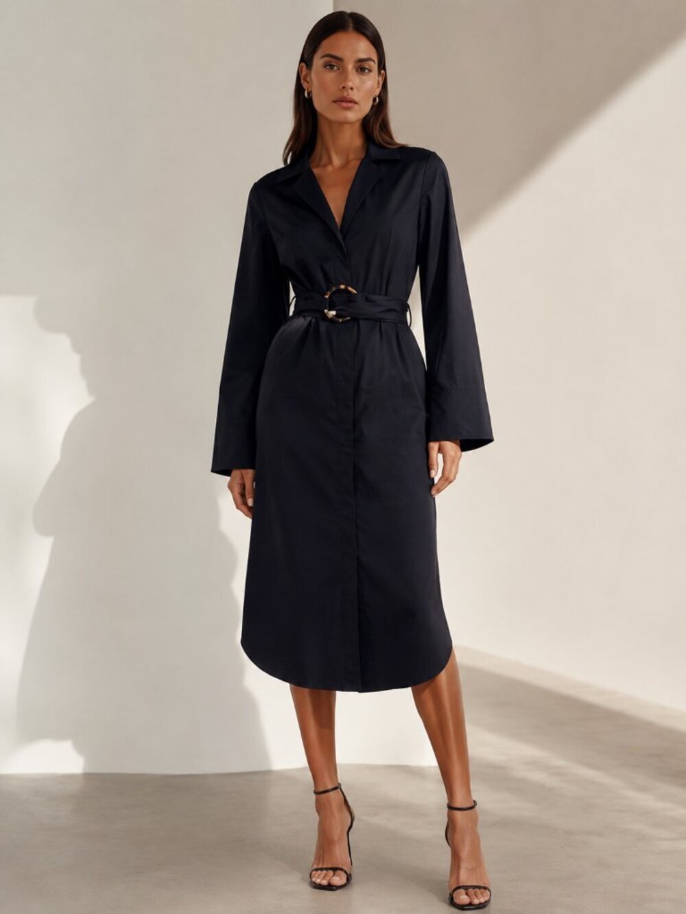 LAPOINTE Kimono Shirt Dress